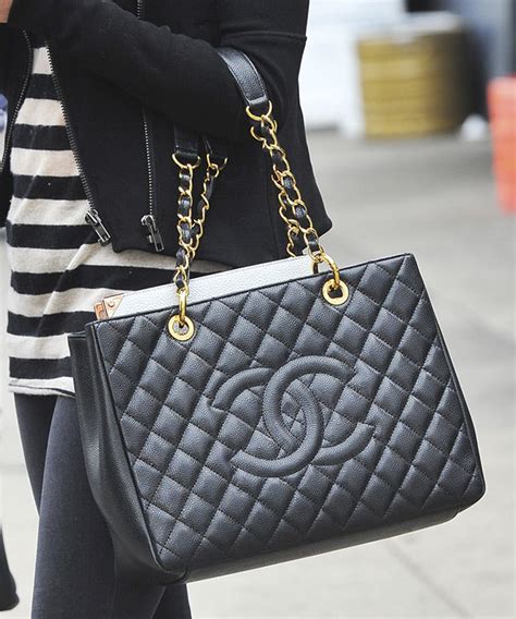 chanel black quilted caviar grand shopper|CHANEL Caviar Quilted Grand Shopping Tote GST Black.